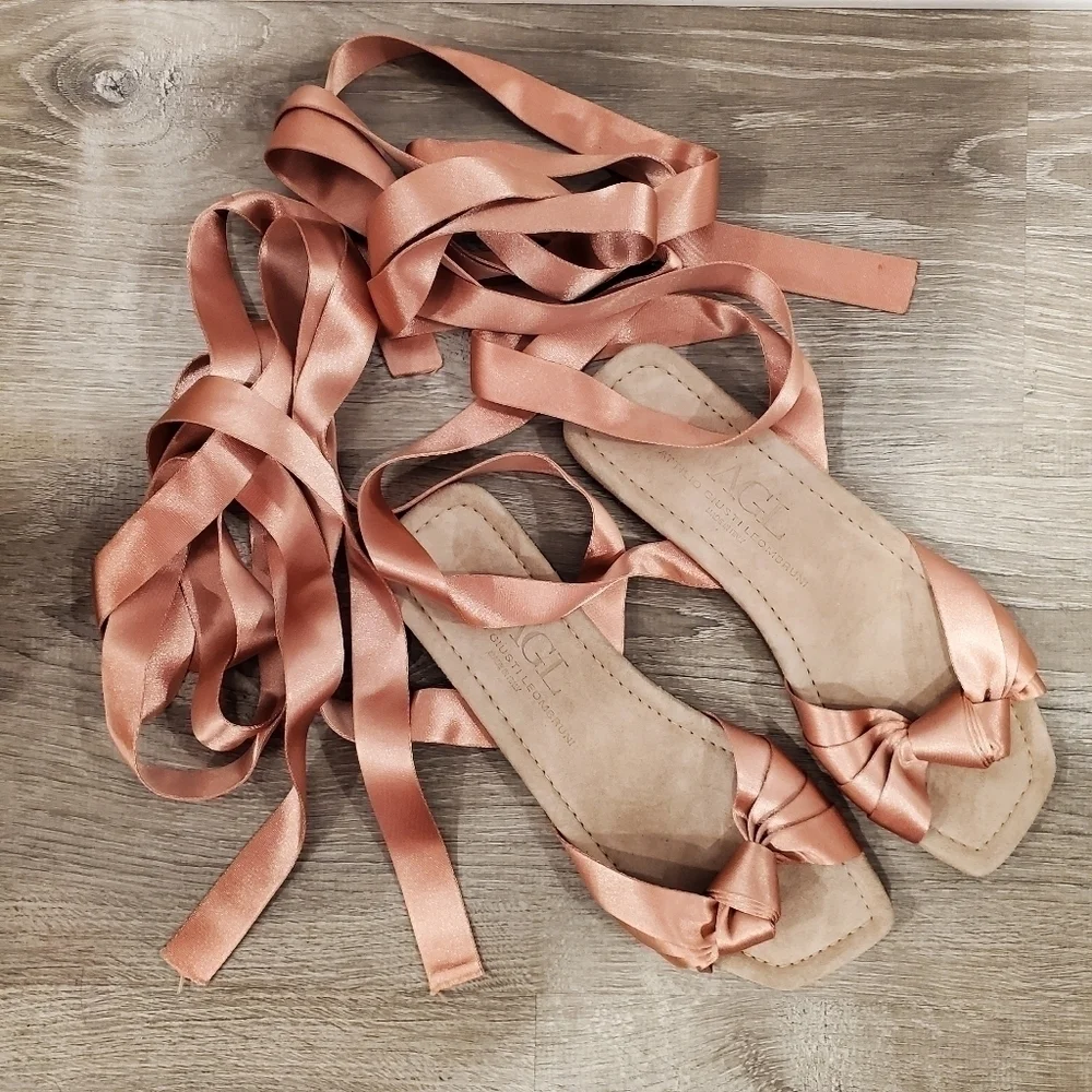 NEW Attilio Giusti Leombruni Ballet Ribbon Sandals